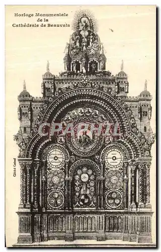 Cartes postales Horloge Monumentale de la Cathedrale de Beauvais