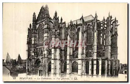 Cartes postales Beauvais La Cathedrale Vue Generale