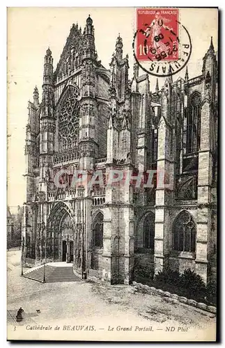 Ansichtskarte AK Cathedrale De Beauvais La Grand Portail