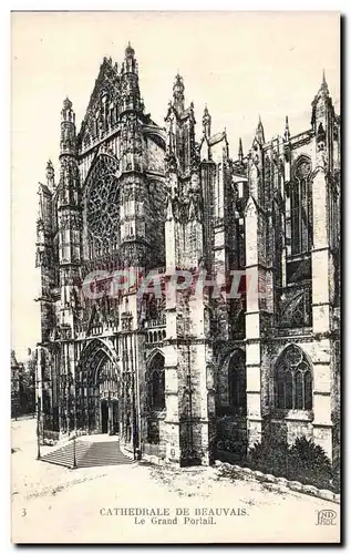 Cartes postales Cathedrale De Beauvais le grand portail