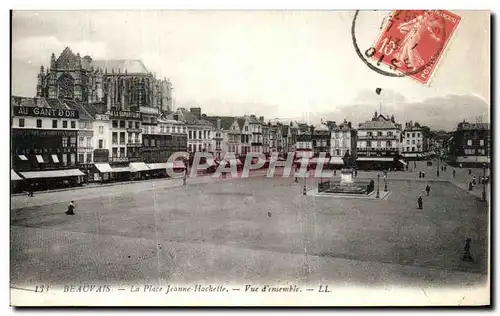 Ansichtskarte AK Beauvais La Place Jeanne Hachette Vue d Ensemble