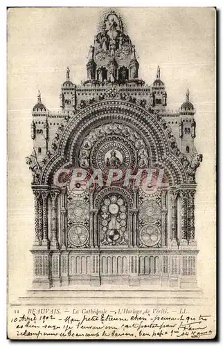 Cartes postales Beauvais La Cathedrale l Horloge de Verite