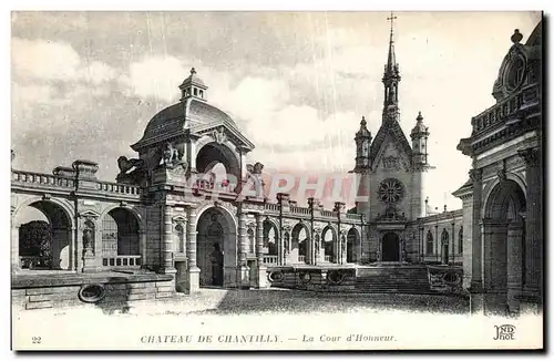 Cartes postales Chateau de Chantilly La Cour d Honneur