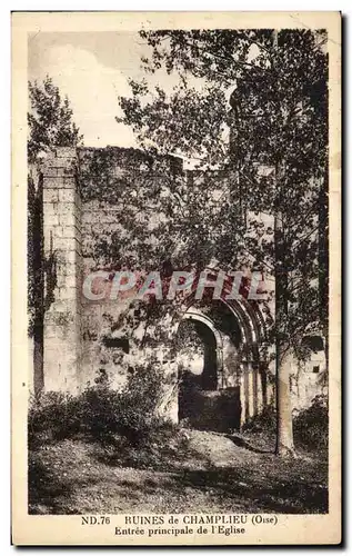 Cartes postales Ruines de Champlieu Entree Principale de l Eglise