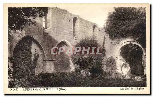 Cartes postales Ruines de Champlieu La Nef de l Eglise