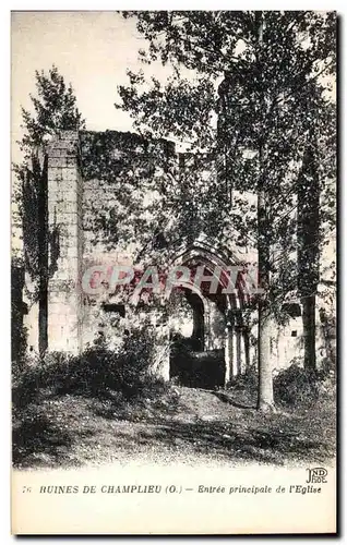 Cartes postales Ruines de Champlieu Entree Principale de l Eglise