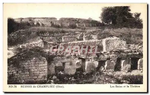 Ansichtskarte AK Ruines de Compiegne Les bains et le theatre