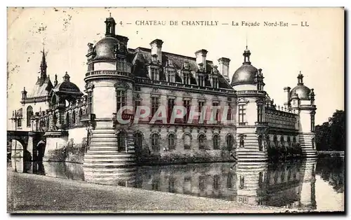 Cartes postales Chateau De Chantilly La Facade Nord Est