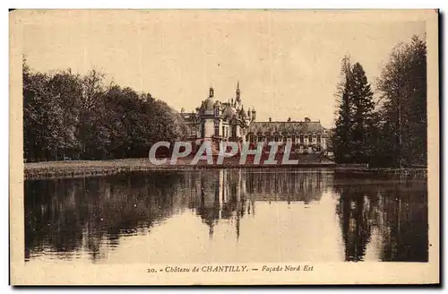 Cartes postales Chateau de Chantilly Facade Nord