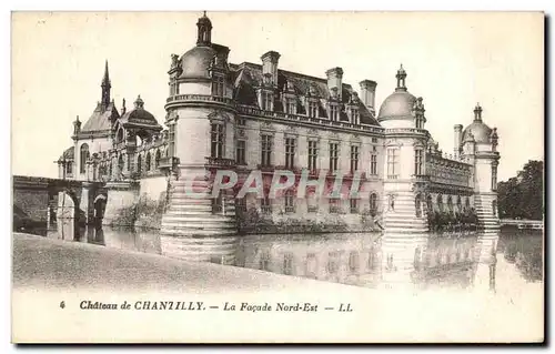 Cartes postales Chateau de Chantilly La Facade Nord Est