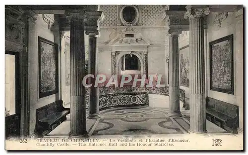 Ansichtskarte AK Chateau de Chantilly Le Vestibule et l escalier d honneur