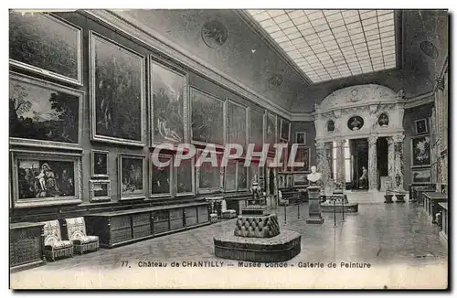 Cartes postales Chateau de Chantilly Musee Conde Galerie de peinture