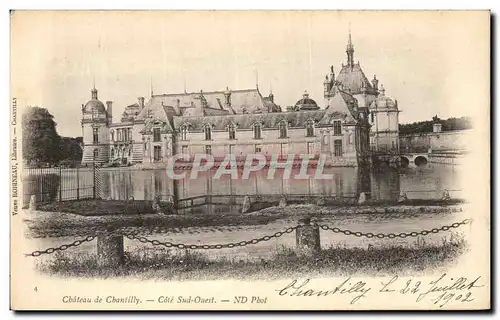 Ansichtskarte AK Chateau de Chantilly Cote Sud Ouest