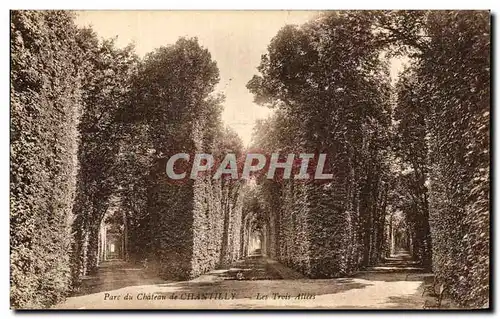 Ansichtskarte AK Parc du Chateau de Chantilly Les trois allees