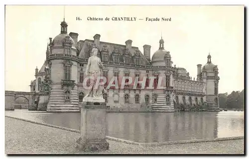 Cartes postales Chateau de Chantilly Facade Nord