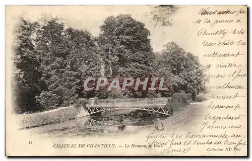 Ansichtskarte AK Chateau de Chantilly Le Hameau le pont