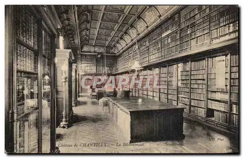 Cartes postales Chateau de Chantilly La Bibliotheque