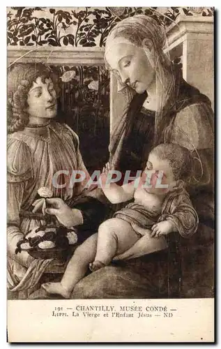 Ansichtskarte AK Chantilly Musee Conde Lippi La vierge et l enfant Jesus