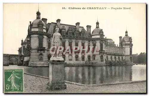 Cartes postales Chateau de Chantilly Facade Nord