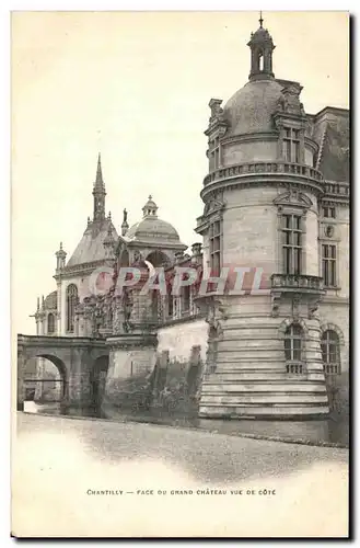 Cartes postales Chantilly Face Du Grand chateau ve de cote