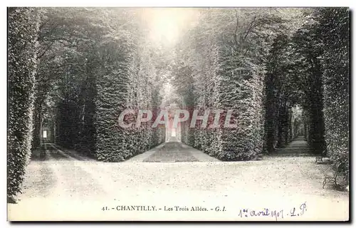 Ansichtskarte AK Chantilly Les Trois Allees