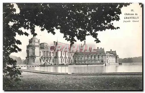 Cartes postales Chateau de Chantilly Facade Ouest