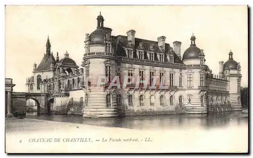 Cartes postales Chateau de Chantilly La Facade nord Est