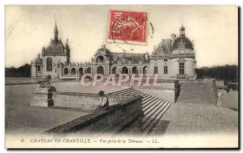 Cartes postales Chateau de Chantilly Vue Prise de la terrasse