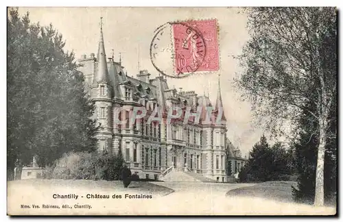 Cartes postales Chantilly Chateau des Fontaines