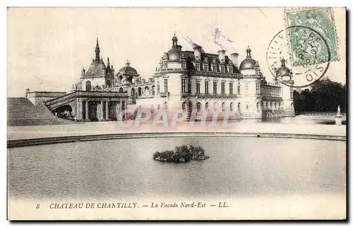 Cartes postales Chateau de Chantilly La Facade Nord Est