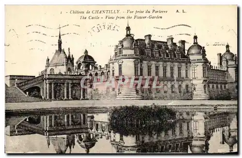 Cartes postales Chateau de Chantilly Vue Prise du parterre