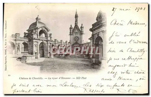 Ansichtskarte AK Chateau de Chantilly La Cour d Honneur