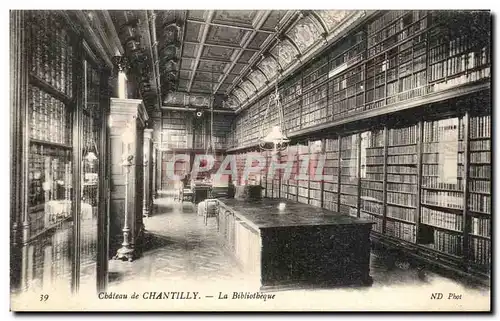 Cartes postales Chateau de Chantilly La bibliotheque