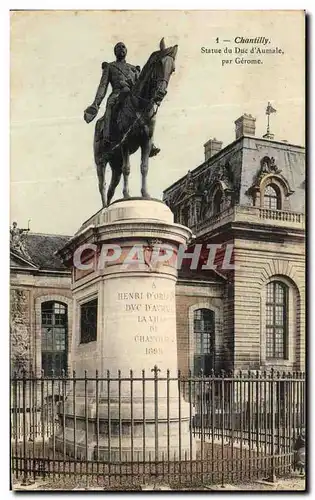 Cartes postales Chantilly La Statue du Duc d Aumale par Gerome