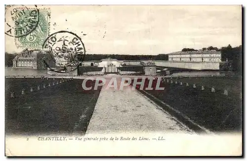 Cartes postales Chantilly Vue Generale Prise de la route des lions