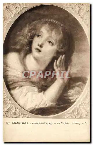 Cartes postales Chantilly Musee Conde la surprise Greuze