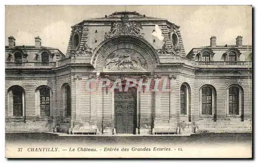 Cartes postales Chantilly Le Chateau Entree des ecuries