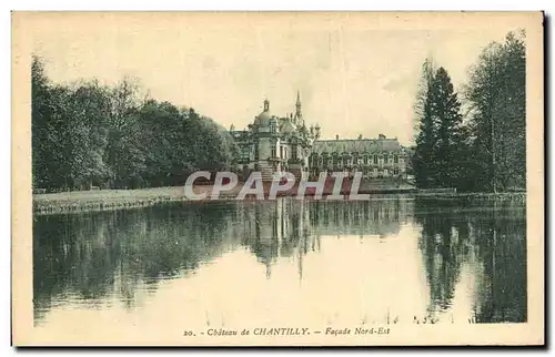 Cartes postales Chateau de Chantilly Facade Nord Est