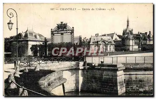 Cartes postales Chantilly Entree du Chateau