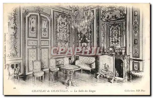 Cartes postales Chateau de Chantilly La Salle des singes