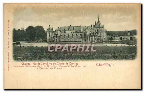 Ansichtskarte AK Chantilly Chateau Musee Conde vu du champ de courses