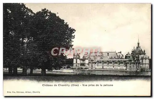 Cartes postales Chateau de Chantilly Vue Prise de la Pelouse