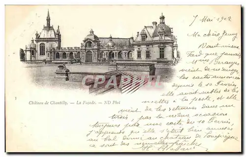 Cartes postales Chateau de Chantilly La Facade