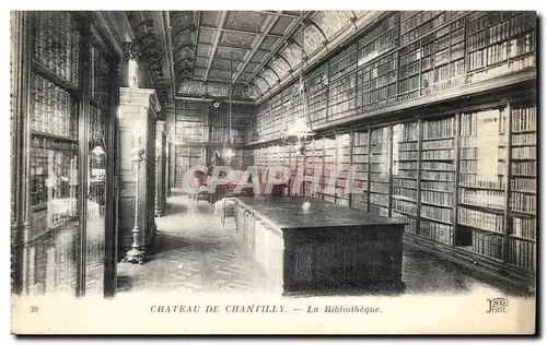 Ansichtskarte AK Chateau de Chantilly La Bibliotheque