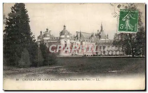 Cartes postales Chateau De Chantilly Le Chateau Vu du Parc