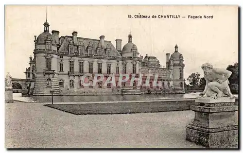 Cartes postales Chantilly Le Chateau Facade Nord