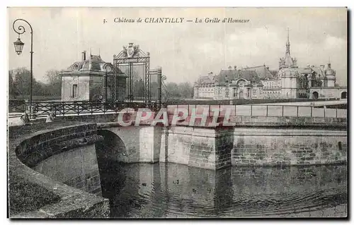 Ansichtskarte AK Chantilly Le Chateau La Grille d Honneur