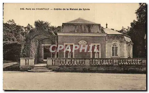 Cartes postales Pare de Chantilly Entree de la maison de Sylvie