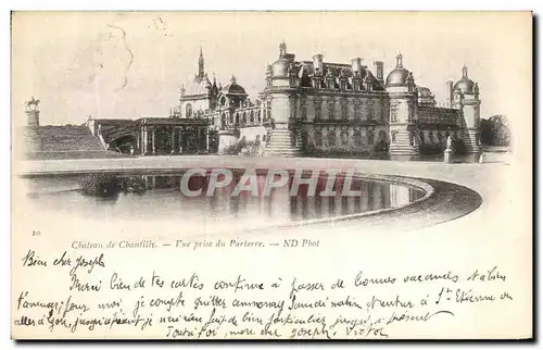 Cartes postales Chateau De Chantilly Vue Prise du parterre