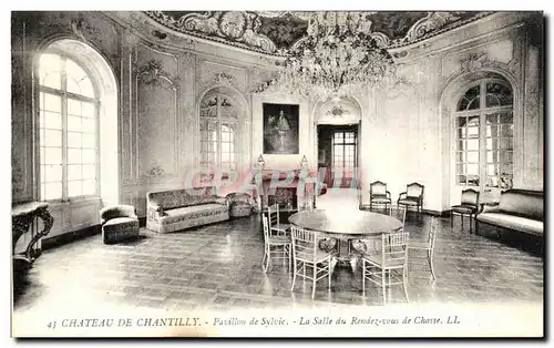 Ansichtskarte AK Chateau De Chantilly Pavillon de Sylvie La salle du rendez vous de chasse
